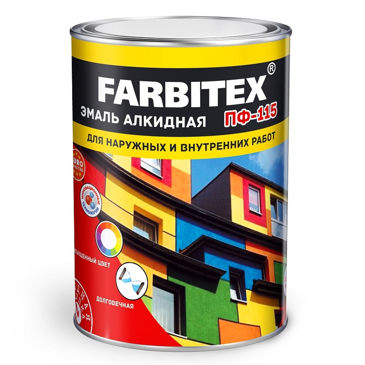 Краски алкидные без. Эмаль FARBITEX ПФ-115. Фарбитекс эмаль алкидная ПФ 115. Эмаль ПФ-115 2,7 кг, Фарбитекс. Эмаль алкидная ПФ-115 FARBITEX 20 кг.